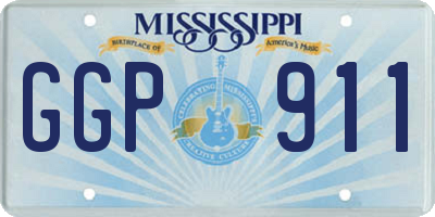 MS license plate GGP911