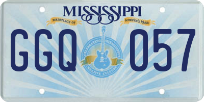 MS license plate GGQ057