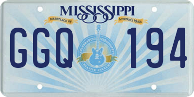 MS license plate GGQ194