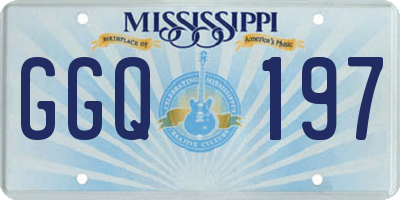 MS license plate GGQ197