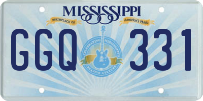 MS license plate GGQ331