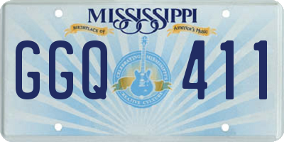 MS license plate GGQ411