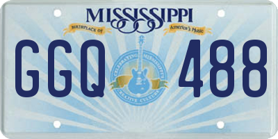 MS license plate GGQ488