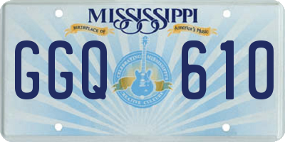 MS license plate GGQ610