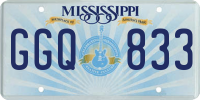 MS license plate GGQ833