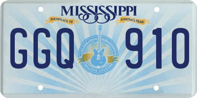 MS license plate GGQ910