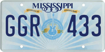 MS license plate GGR433