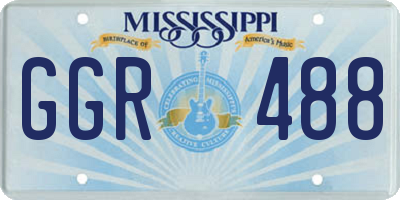 MS license plate GGR488