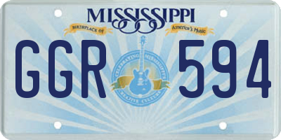 MS license plate GGR594