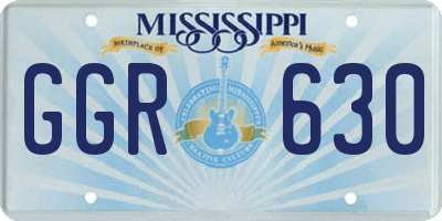 MS license plate GGR630
