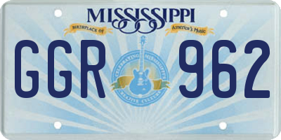MS license plate GGR962