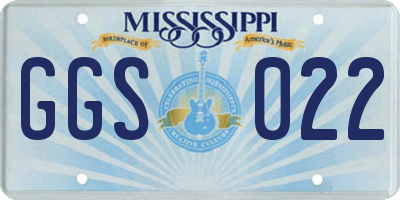 MS license plate GGS022