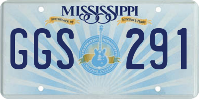 MS license plate GGS291