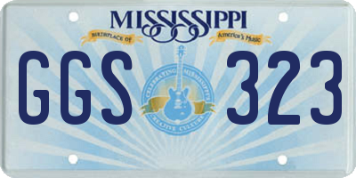 MS license plate GGS323