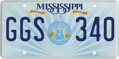 MS license plate GGS340