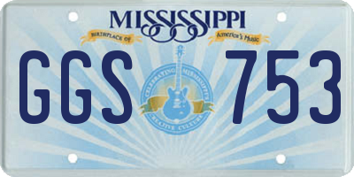 MS license plate GGS753