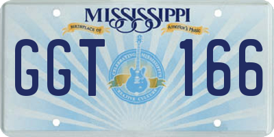 MS license plate GGT166