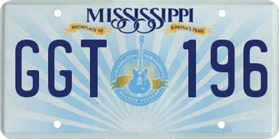 MS license plate GGT196
