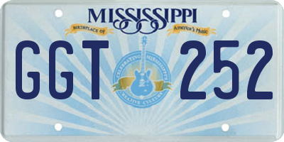 MS license plate GGT252