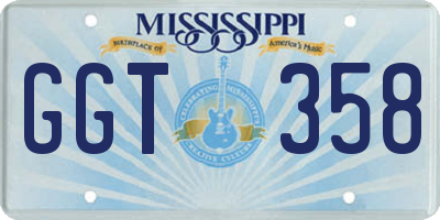 MS license plate GGT358