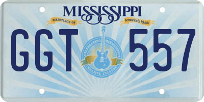 MS license plate GGT557