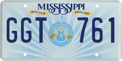 MS license plate GGT761