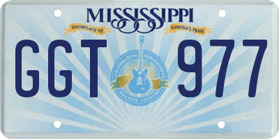 MS license plate GGT977