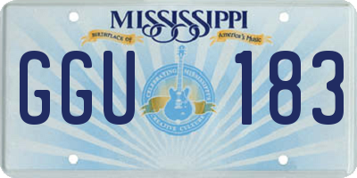 MS license plate GGU183