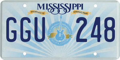 MS license plate GGU248