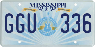 MS license plate GGU336