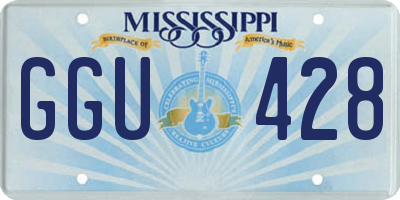 MS license plate GGU428