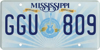 MS license plate GGU809