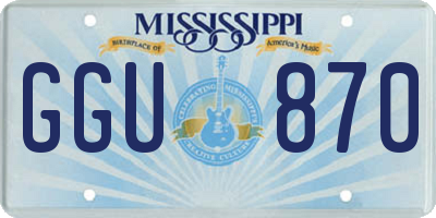MS license plate GGU870