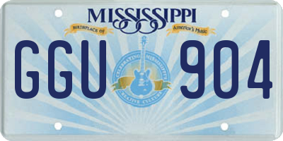 MS license plate GGU904