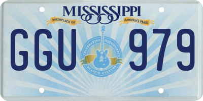 MS license plate GGU979
