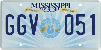 MS license plate GGV051