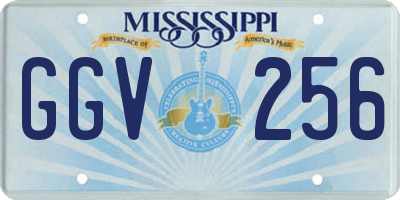 MS license plate GGV256