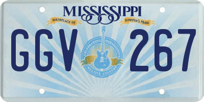MS license plate GGV267
