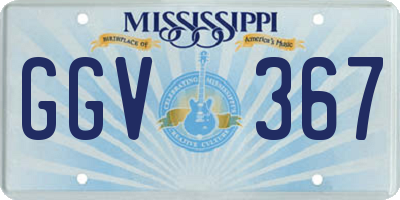 MS license plate GGV367