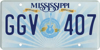 MS license plate GGV407
