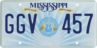 MS license plate GGV457