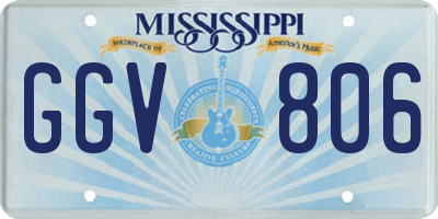 MS license plate GGV806