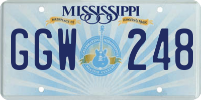 MS license plate GGW248
