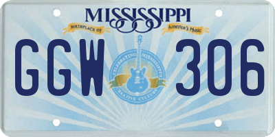 MS license plate GGW306