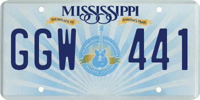 MS license plate GGW441