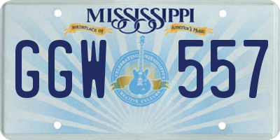 MS license plate GGW557