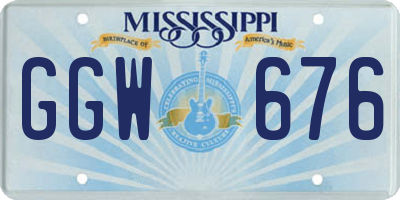 MS license plate GGW676
