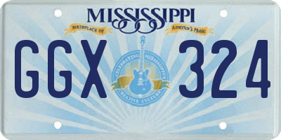 MS license plate GGX324