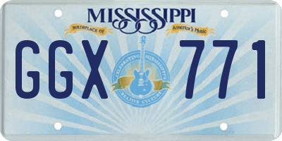 MS license plate GGX771