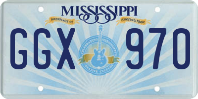 MS license plate GGX970